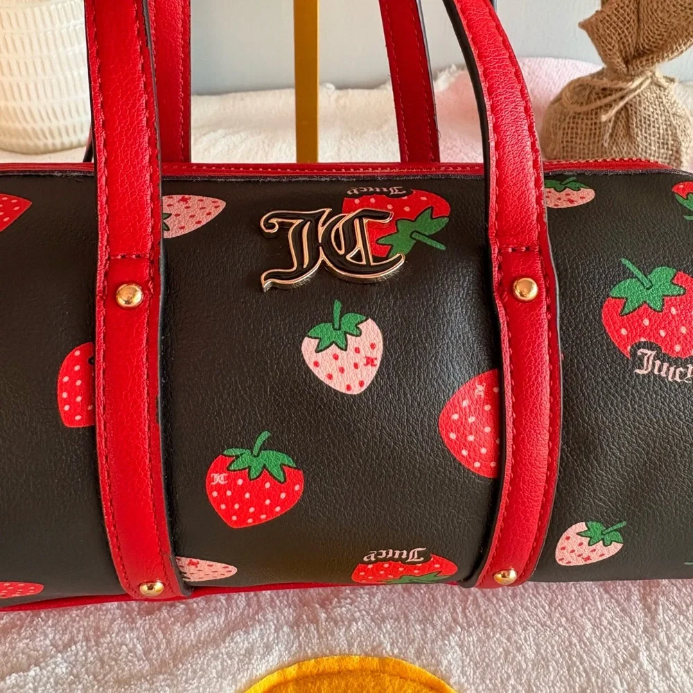 Juicy Couture Sweet N Juicy Strawberry Mini Barrel Bag w/ coin pouch - Picture 2 of 7